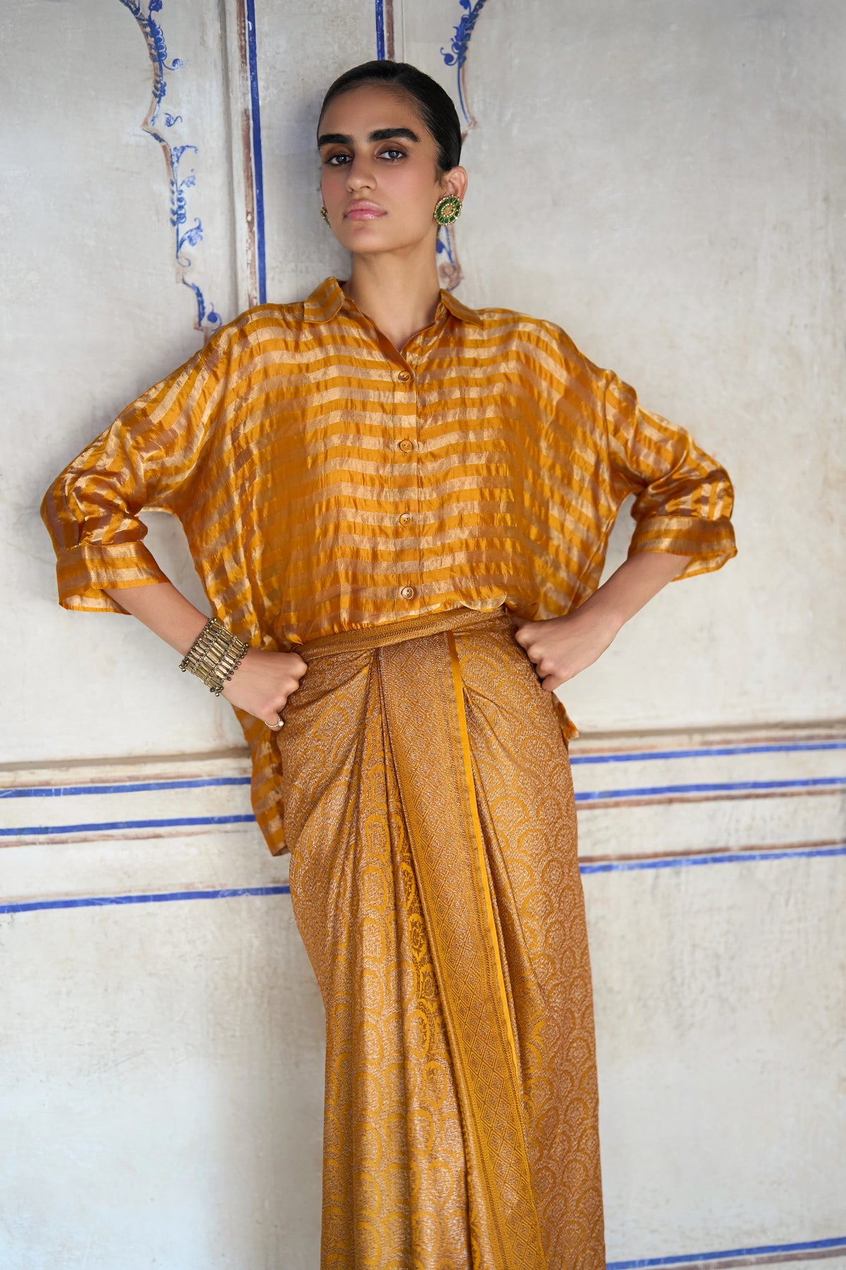 BENARES TISSUE RELAXED FIT SHIRT