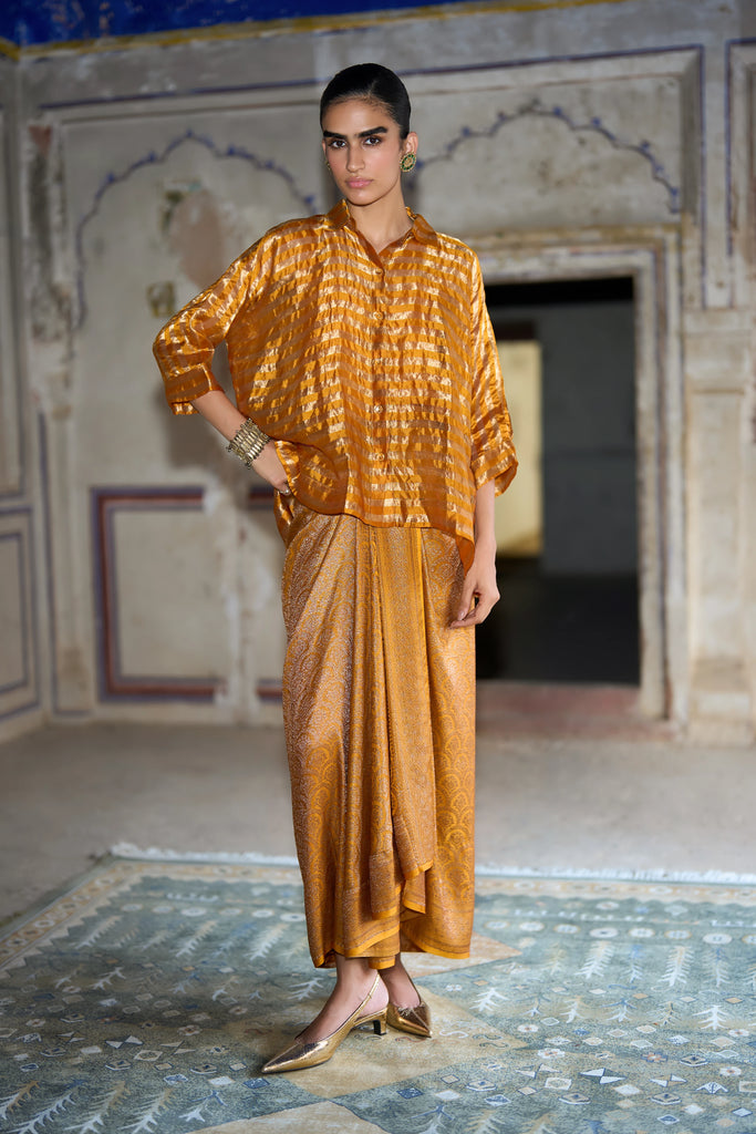 BENARES BROCADE DRAPE SKIRT dash and dot