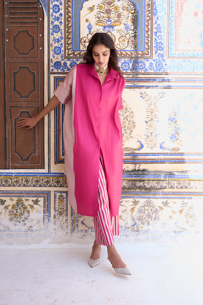 BENARES TISSUE STRIPED PANT dash and dot
