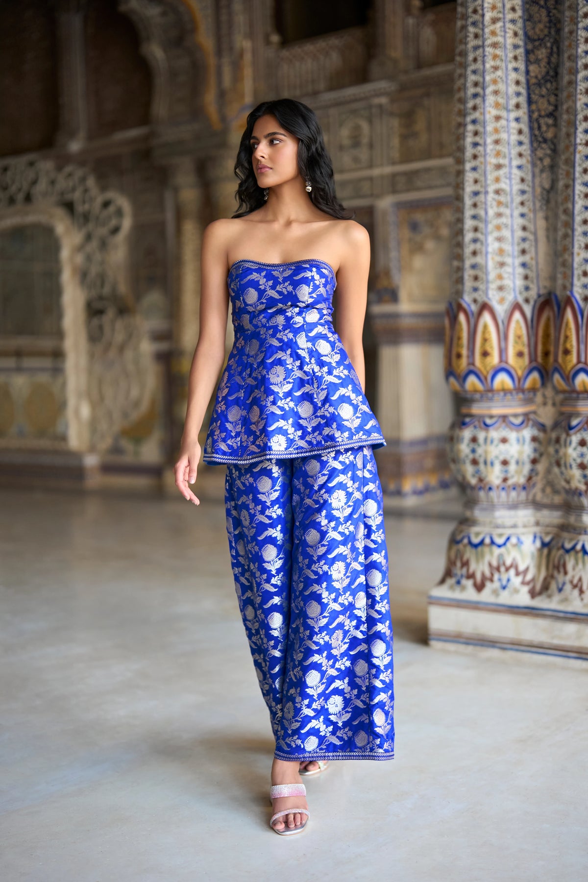 BENARES BROCADE WIDE-LEGGED PANT