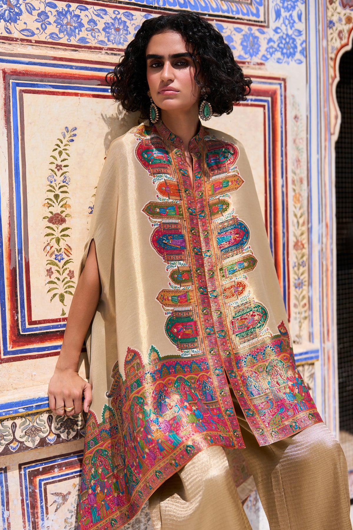 BENARES WEAVE CAPE TOP