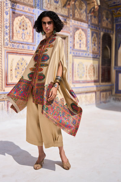 BENARES BROCADE SIDE PLEAT PANT
