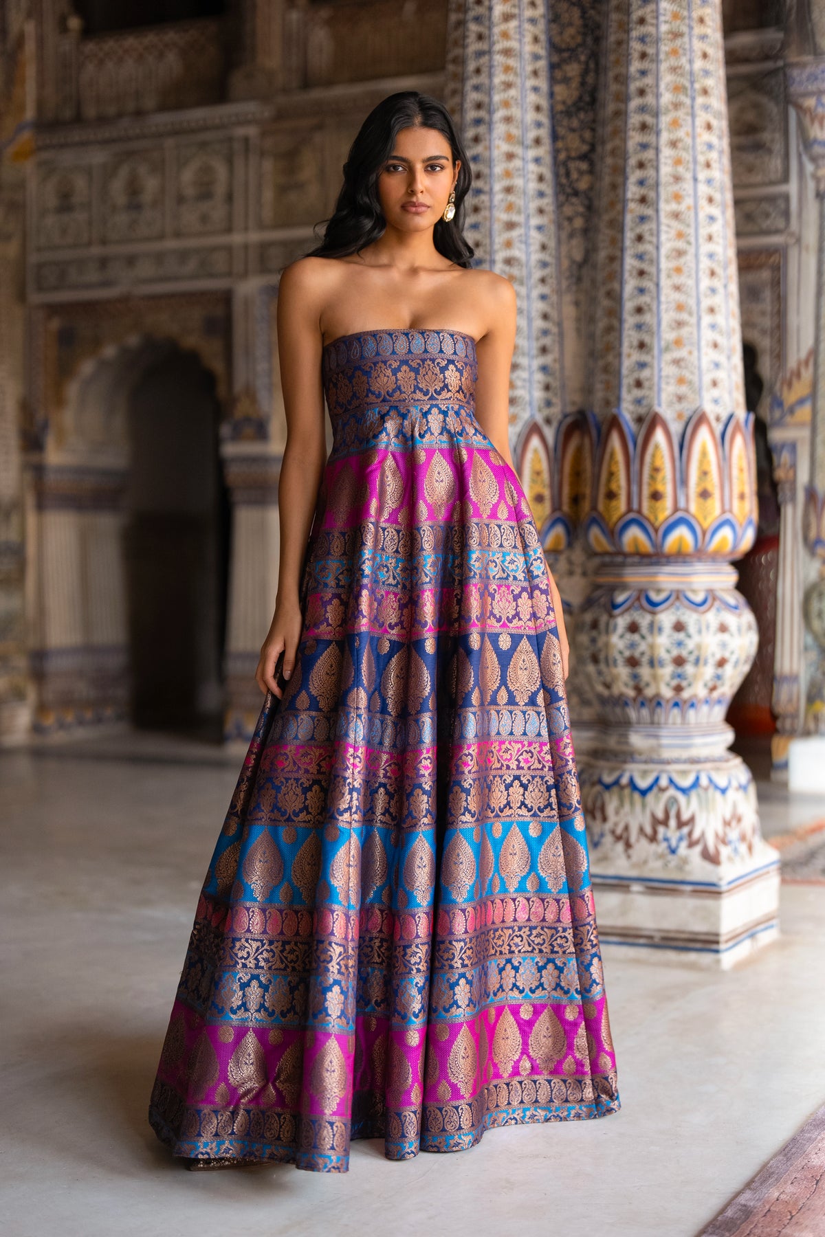 BENARES BROCADE GOWN