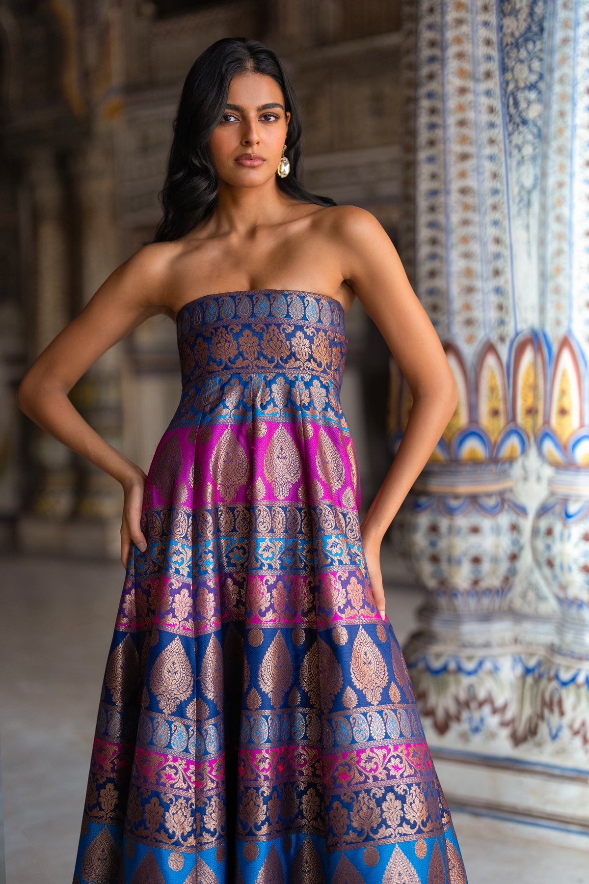 BENARES BROCADE GOWN