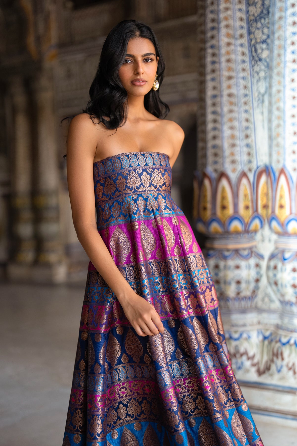 BENARES BROCADE GOWN