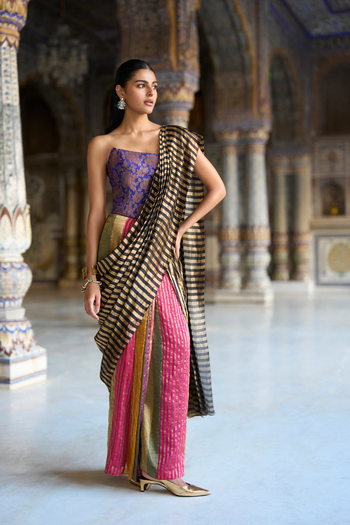 BENARES BROCADE CORSET dash and dot