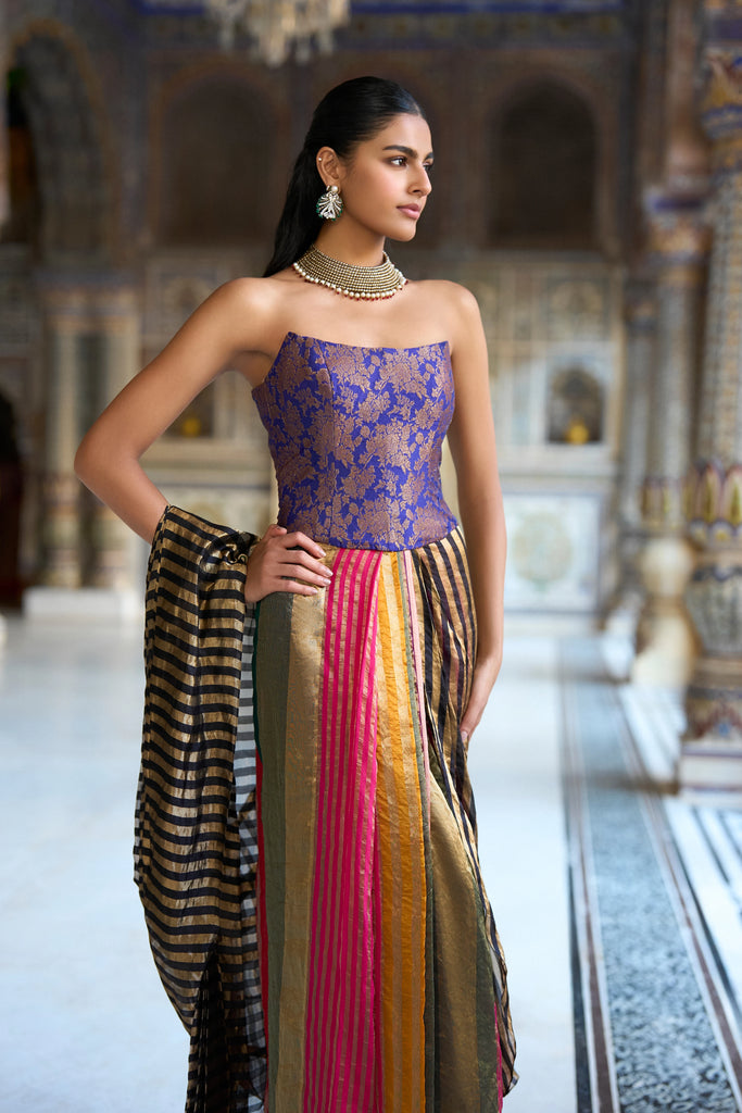 BENARES BROCADE CORSET dash and dot