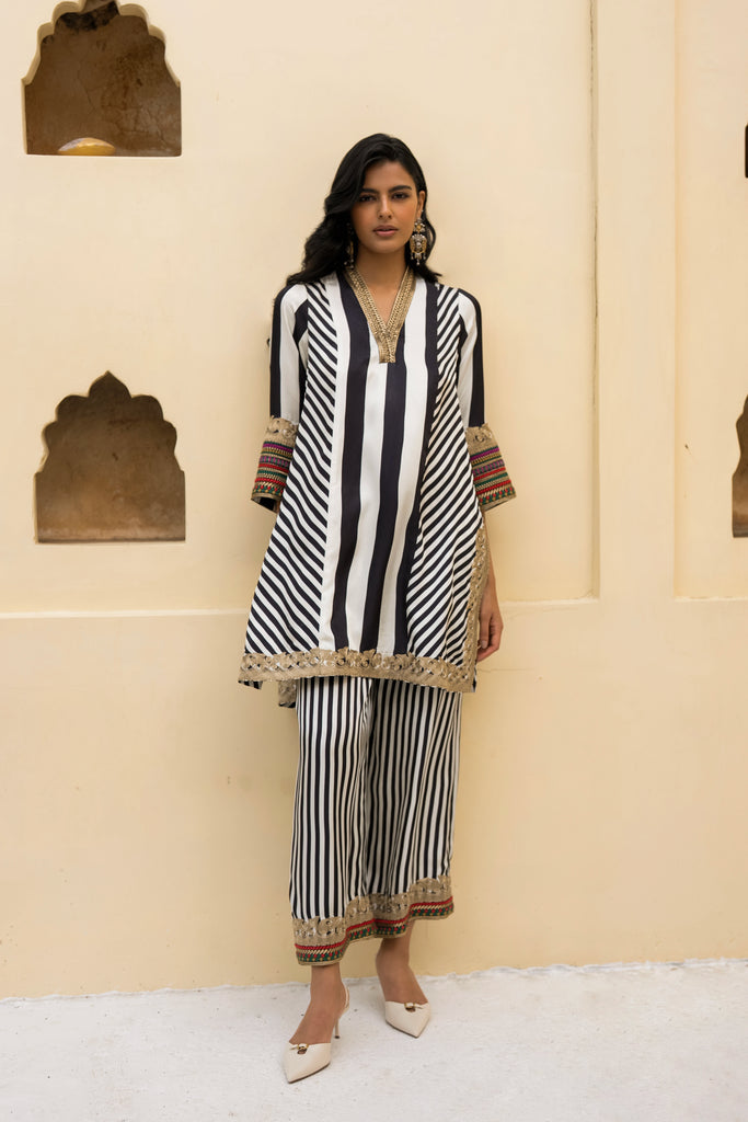 EMBROIDERED STRIPED PANT dash and dot
