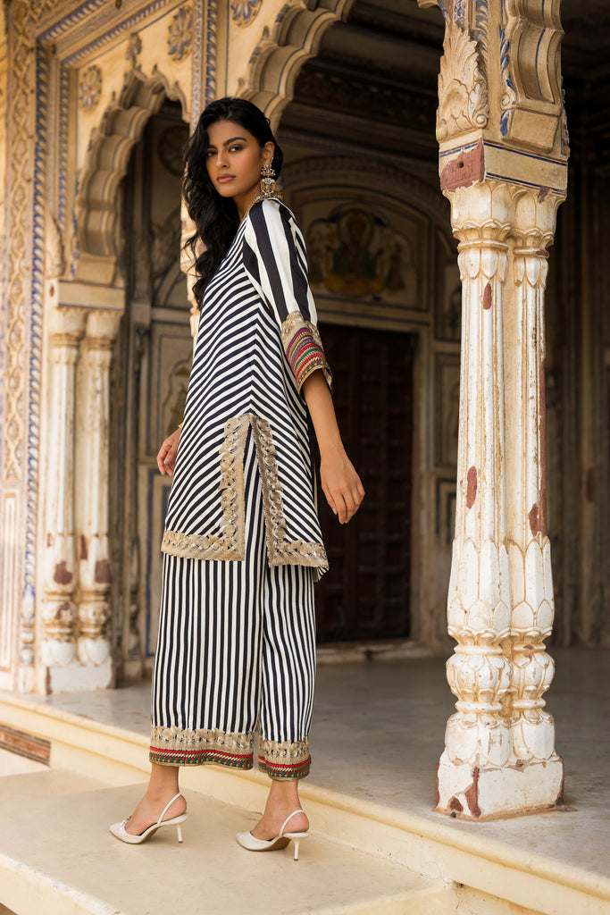 EMBROIDERED STRIPED PANT dash and dot