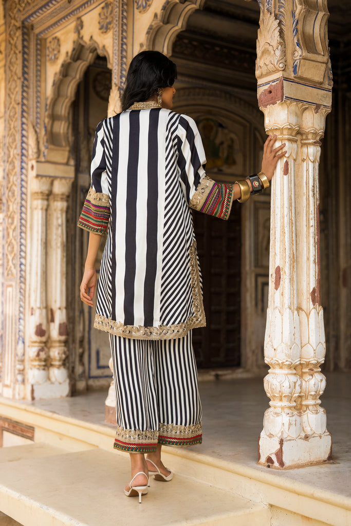 EMBROIDERED STRIPED PANT dash and dot