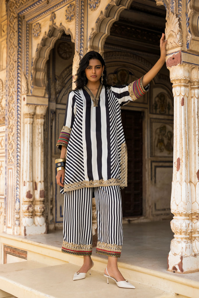 EMBROIDERED STRIPED PANT dash and dot