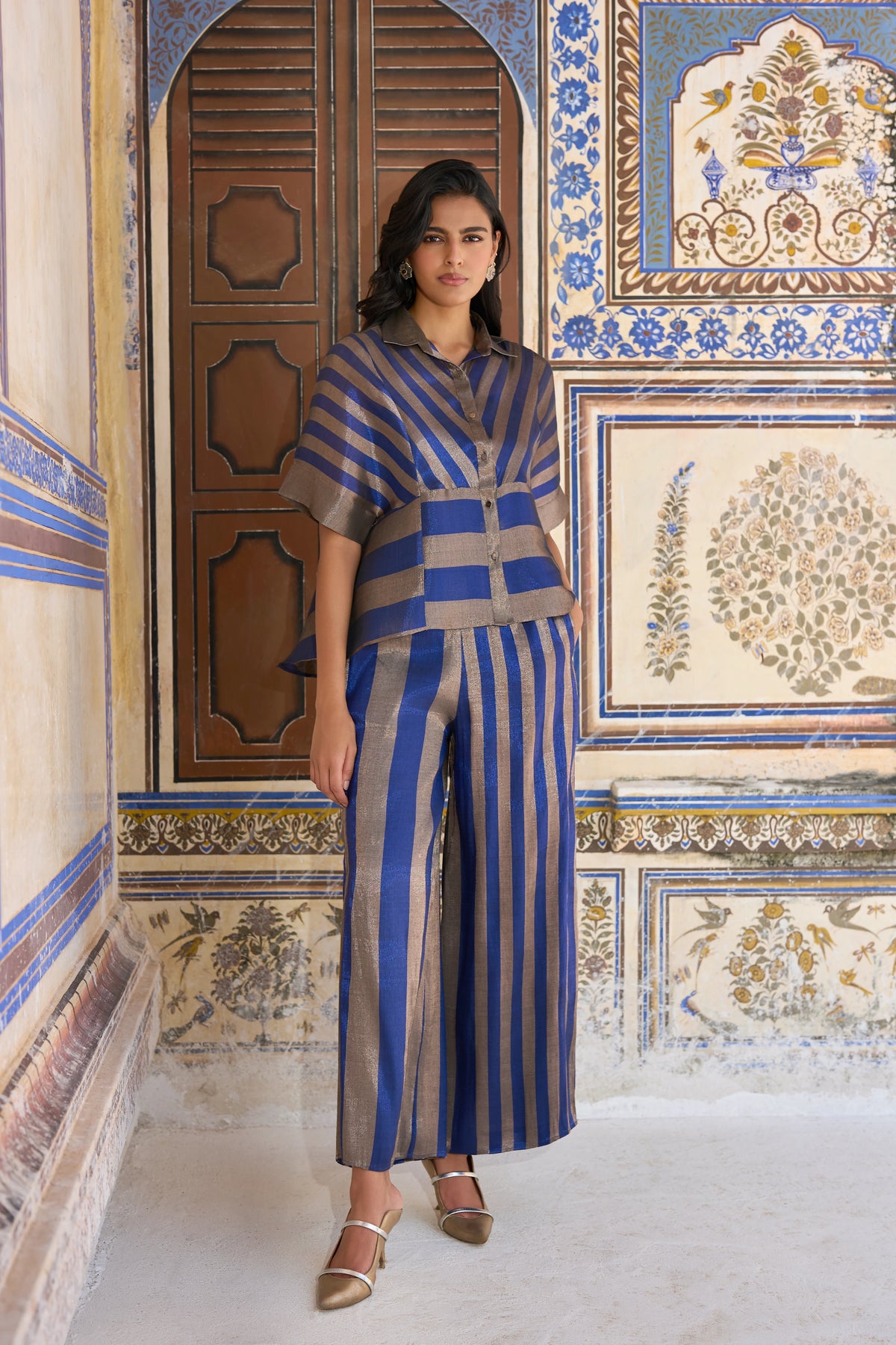BENARES TISSUE STRIPED PANT