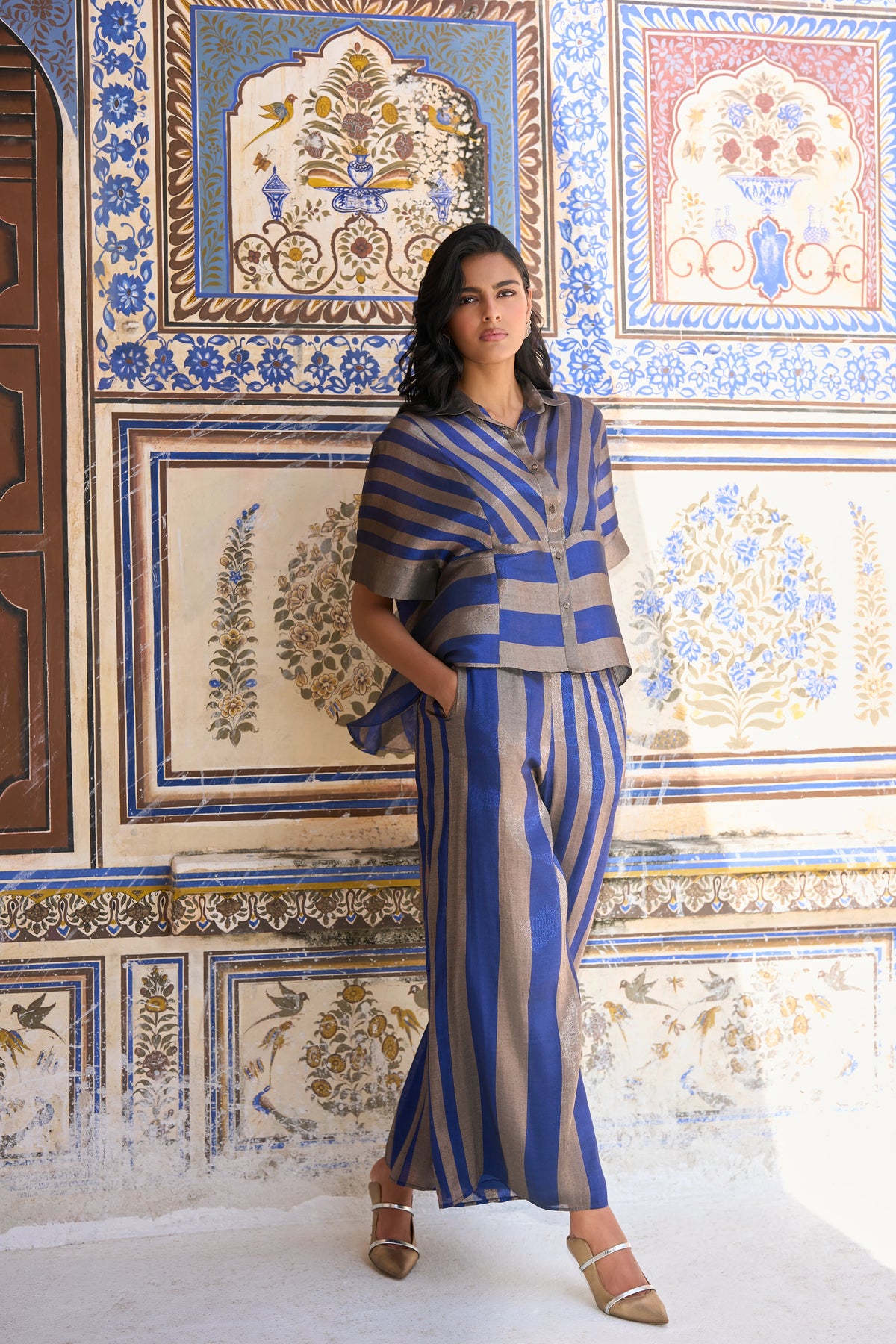 BENARES TISSUE STRIPED PANT