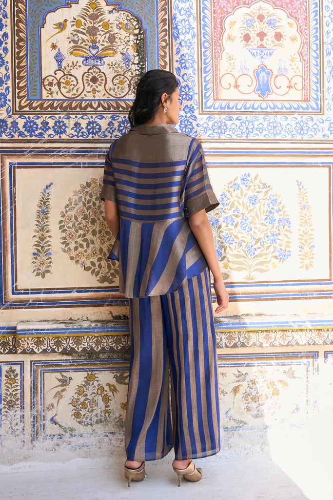 BENARES TISSUE STRIPED PANT dash and dot