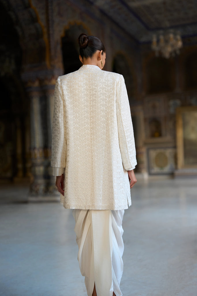 IVORY EMBROIDERED JACKET dash and dot