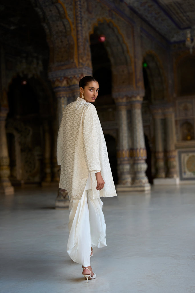 IVORY EMBROIDERED JACKET dash and dot