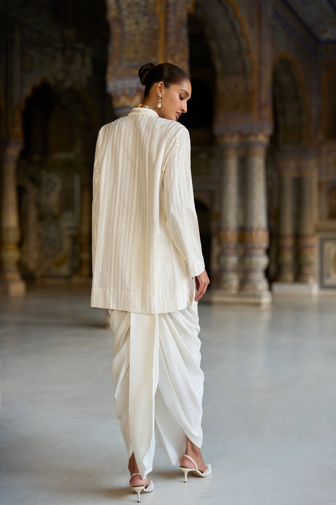 EMBROIDERED LONGLINE SHIRT dash and dot