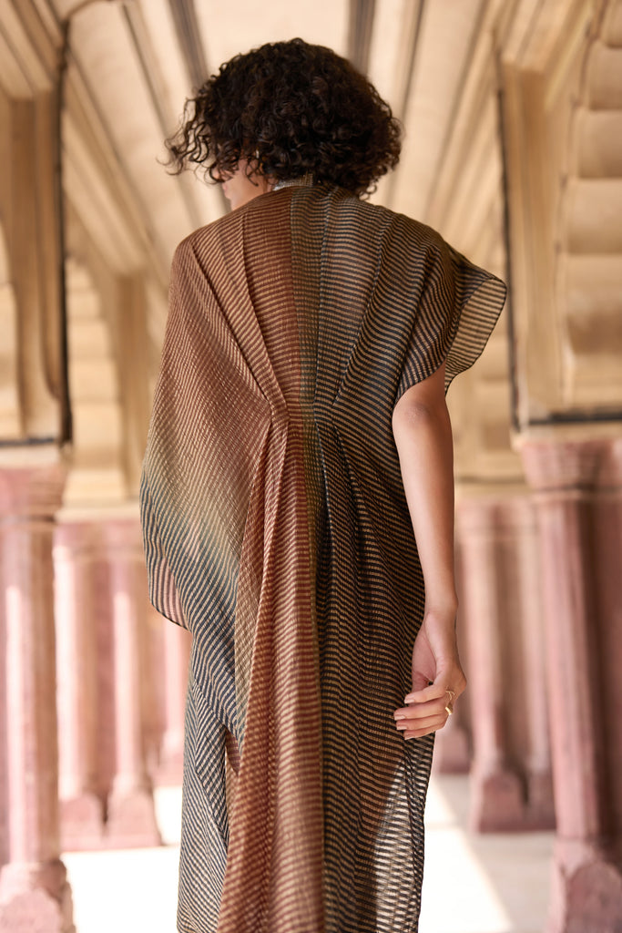DRAPED OMBRÉ TISSUE KAFTAN TOP dash and dot