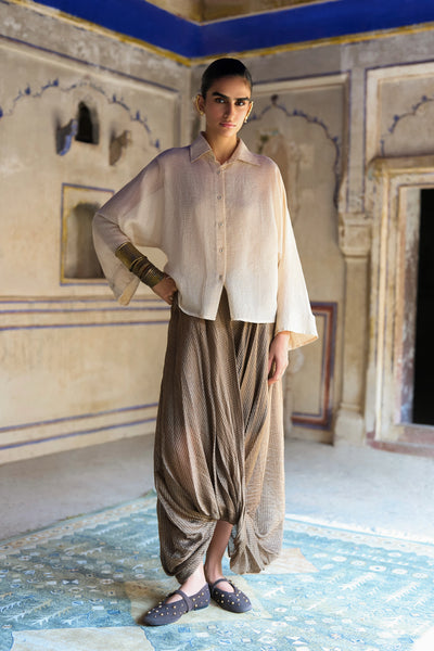 BENARES TISSUE STRUCTURED SHIRT