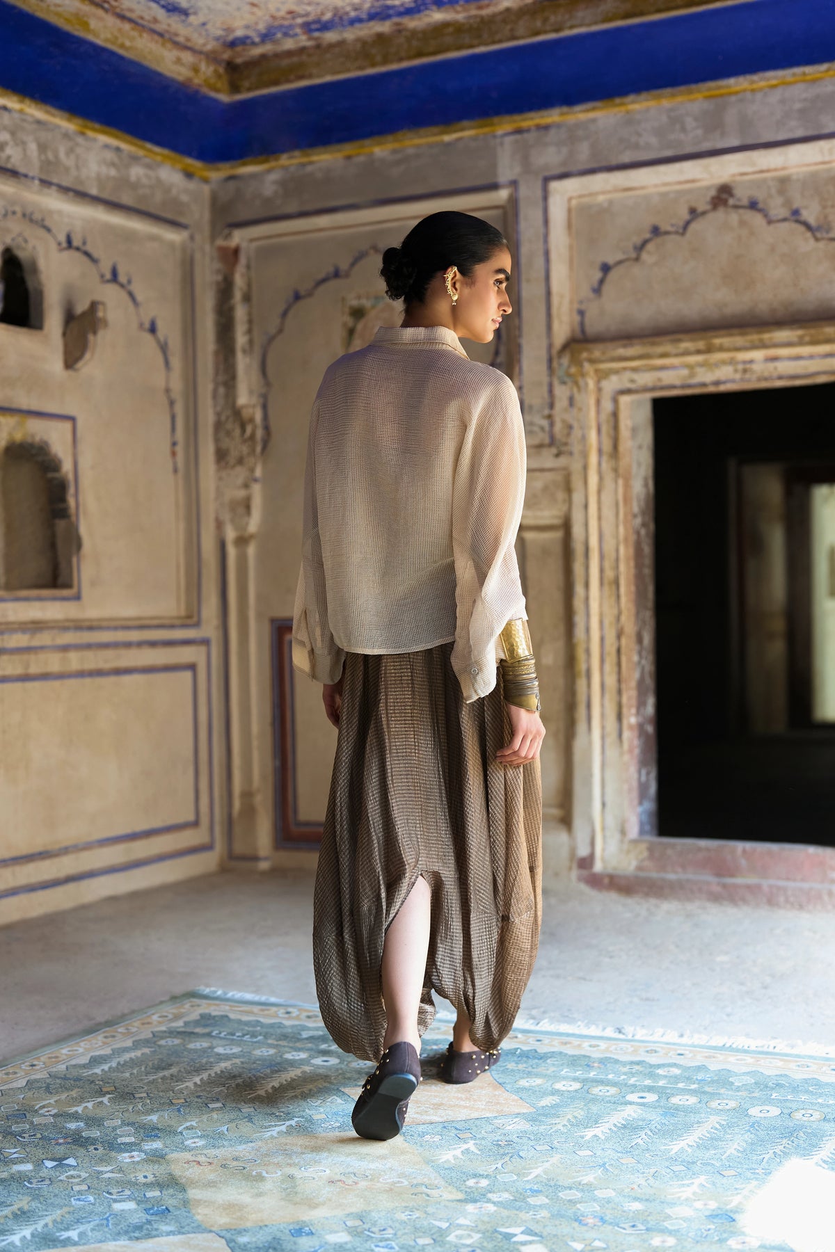 BENARES TISSUE STRUCTURED SHIRT