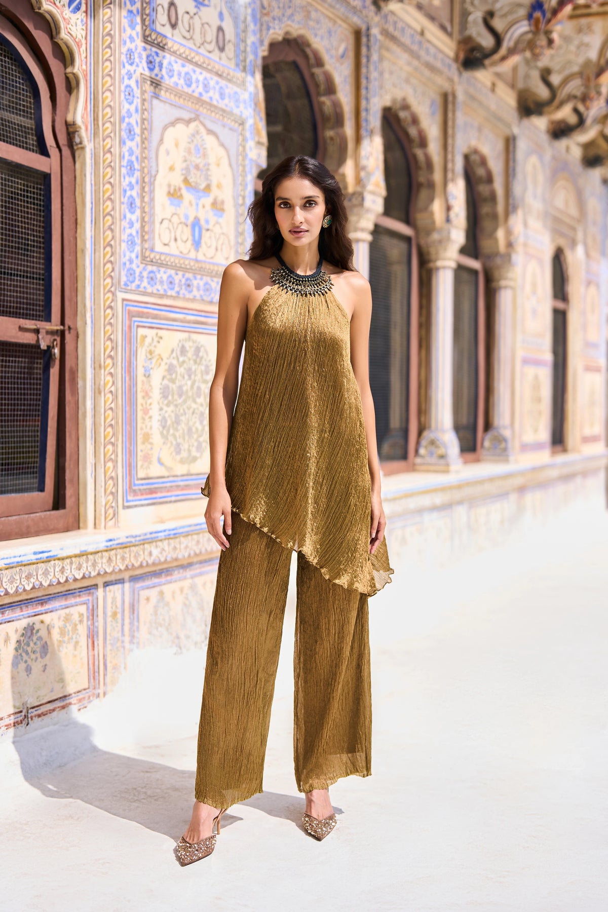 CRUSHED TISSUE RELAXED FIT PANT