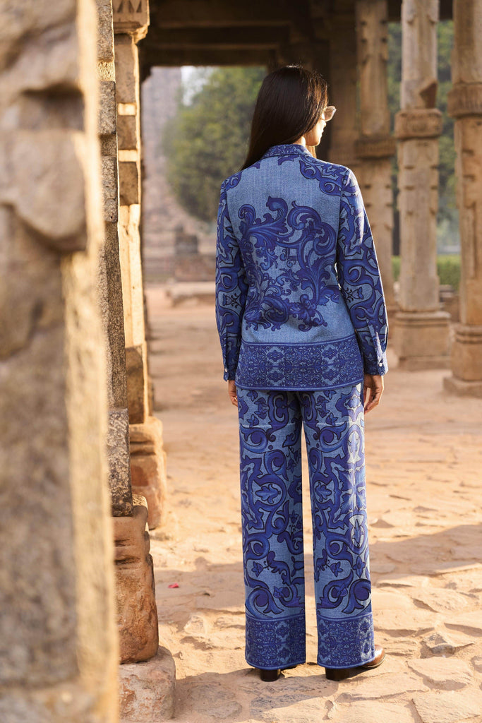 DENIM PRINTED SET - dash and dot dash and dot