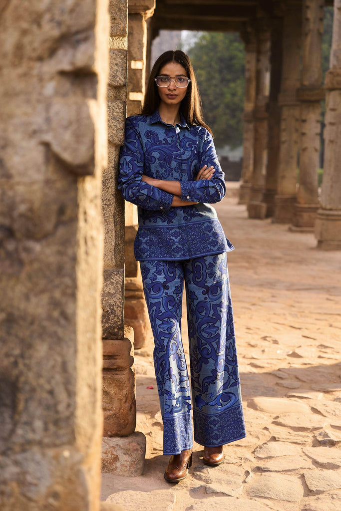 DENIM PRINTED PANT - dash and dot dash and dot