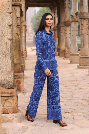 DENIM PRINTED SET - dash and dot