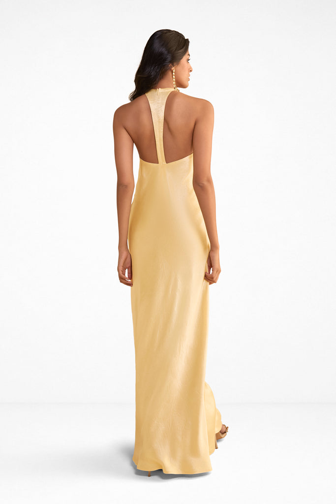 HALTER SATIN GOWN dash and dot