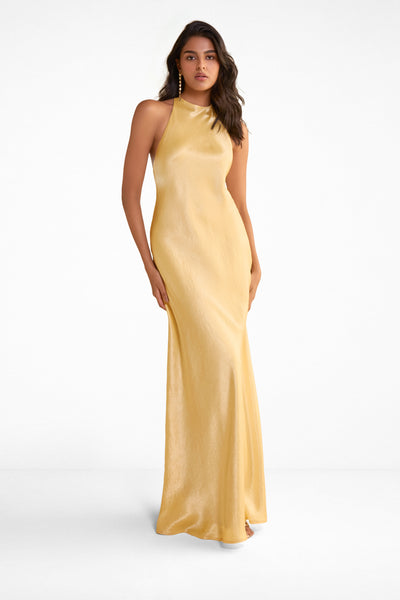 HALTER SATIN GOWN