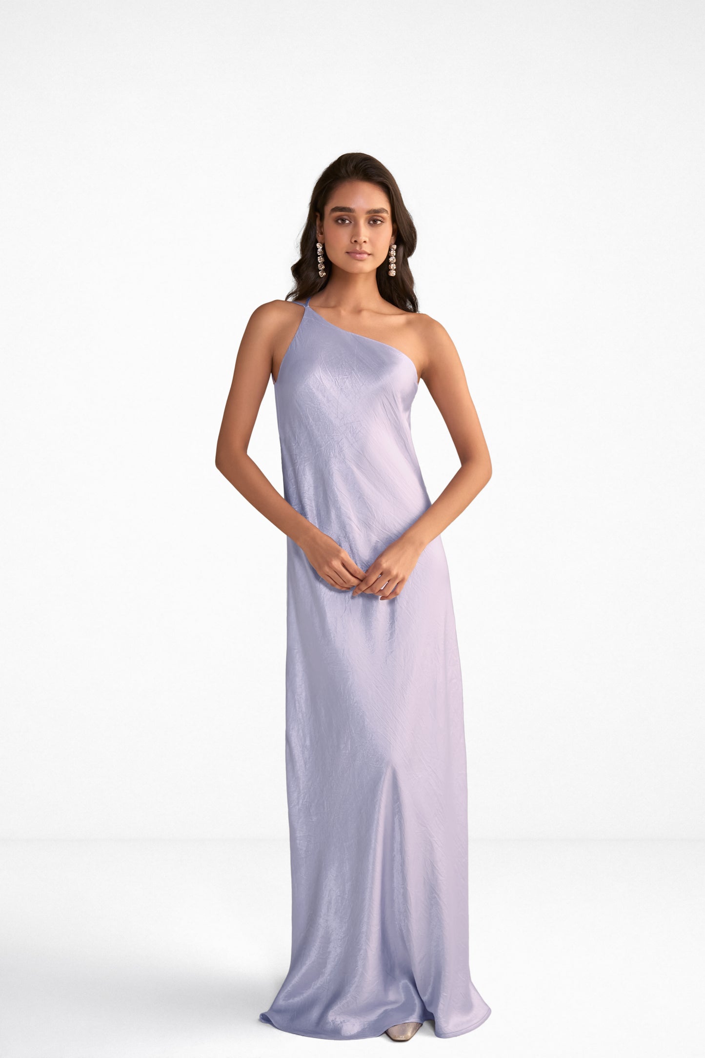ONE SHOULDER SATIN GOWN