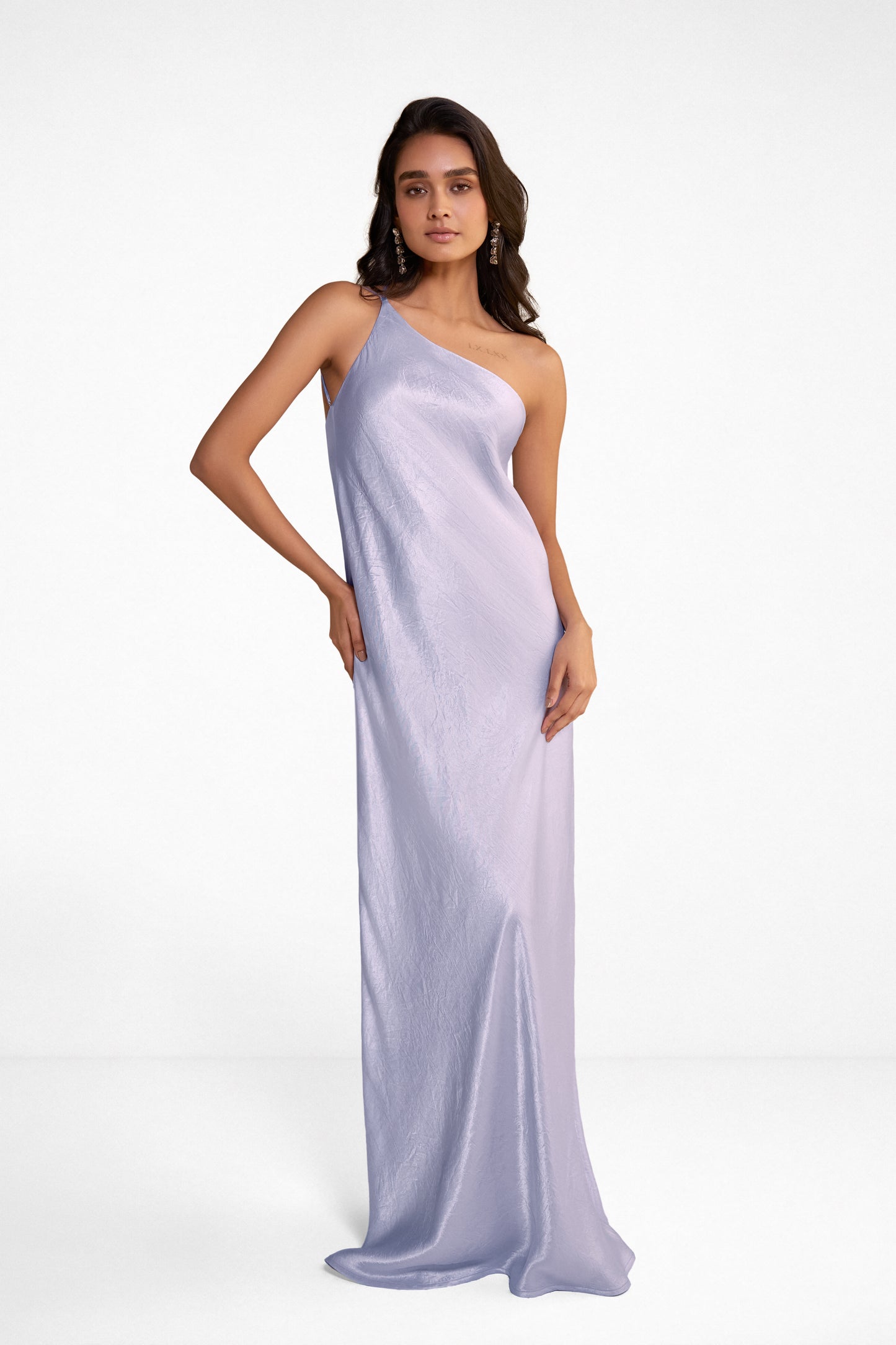 ONE SHOULDER SATIN GOWN