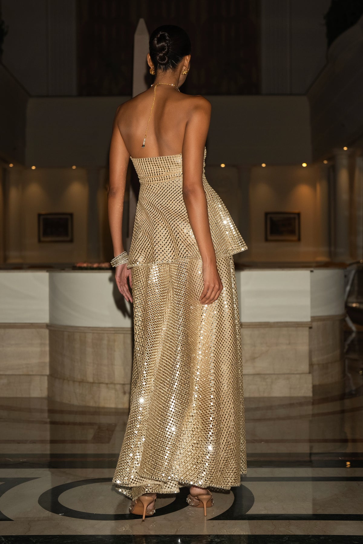 Mirror Sequin Flared Pant