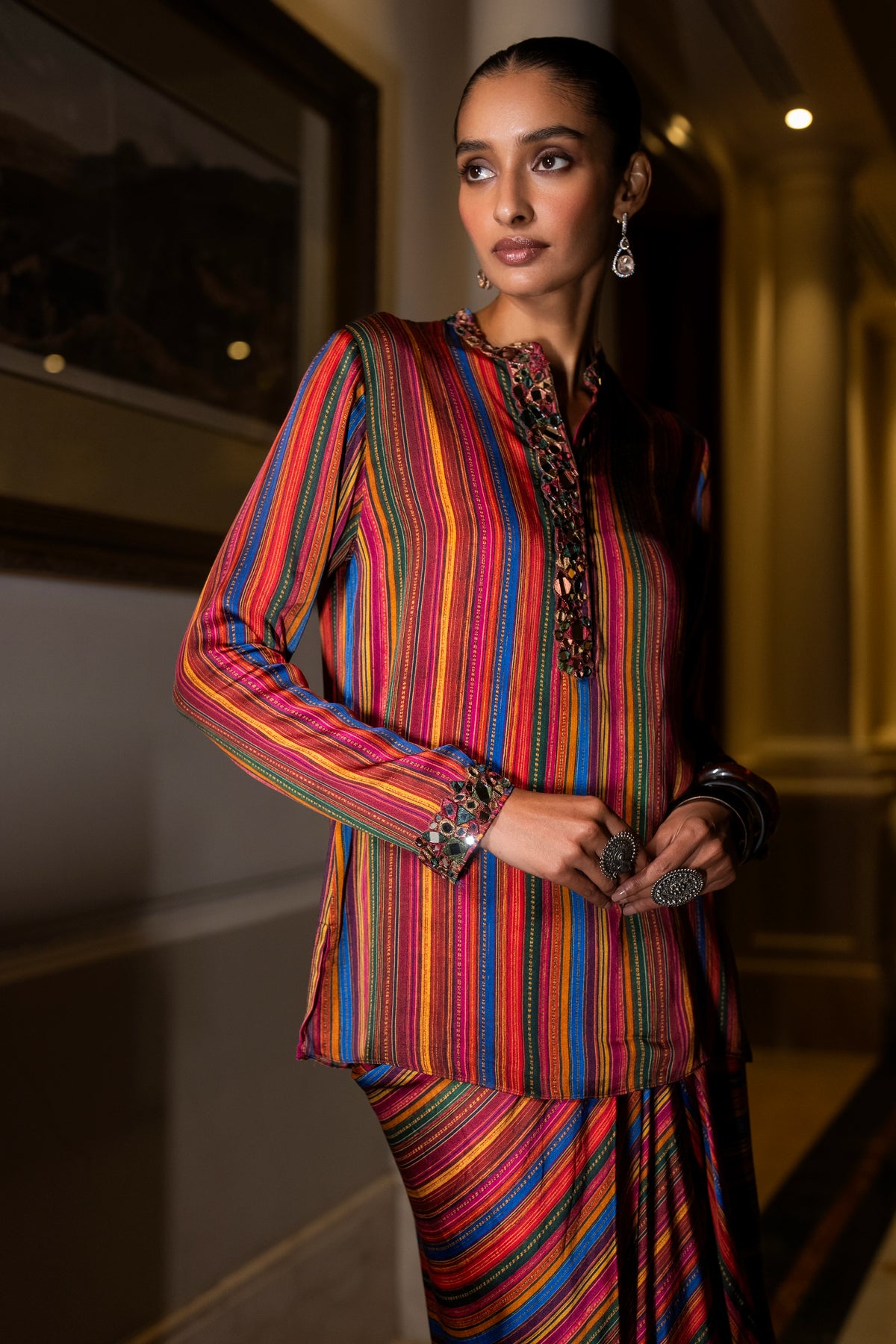 MIRROR EMBROIDERED MULTICOLOUR SHIRT