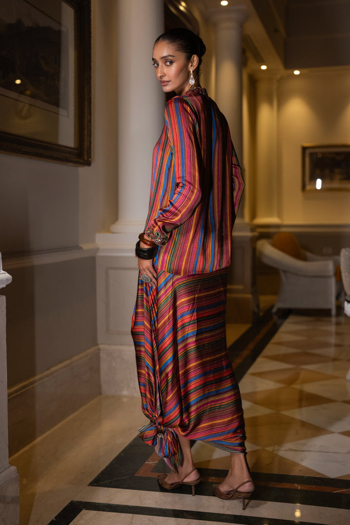 MULTICOLOUR DRAPE SKIRT dash and dot
