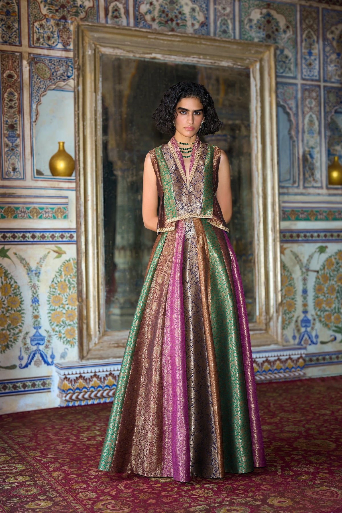 Embroidered Benares Brocade Waistcoat