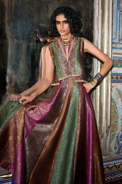 Embroidered Benares Brocade Waistcoat