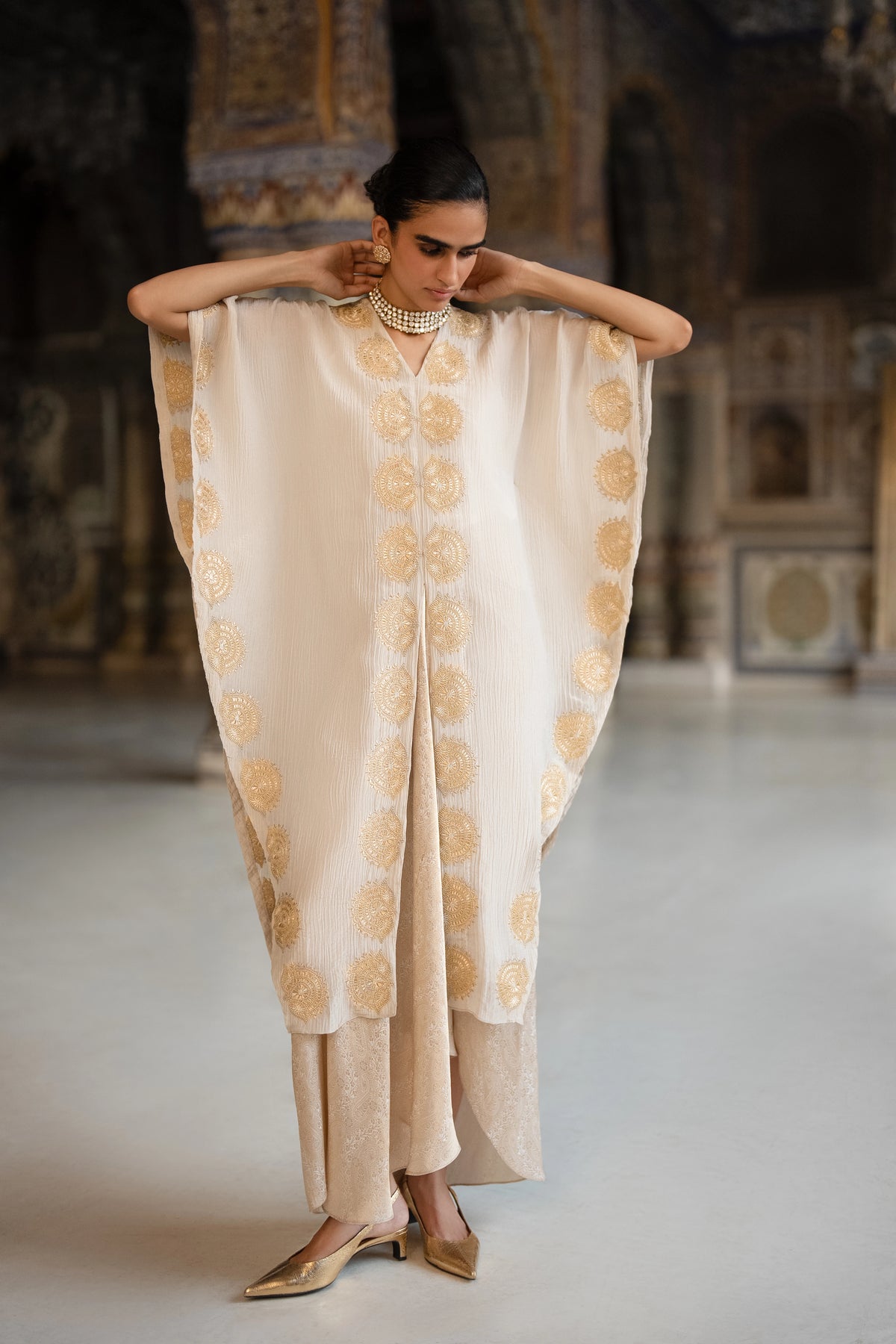 Brocade Draped Skirt
