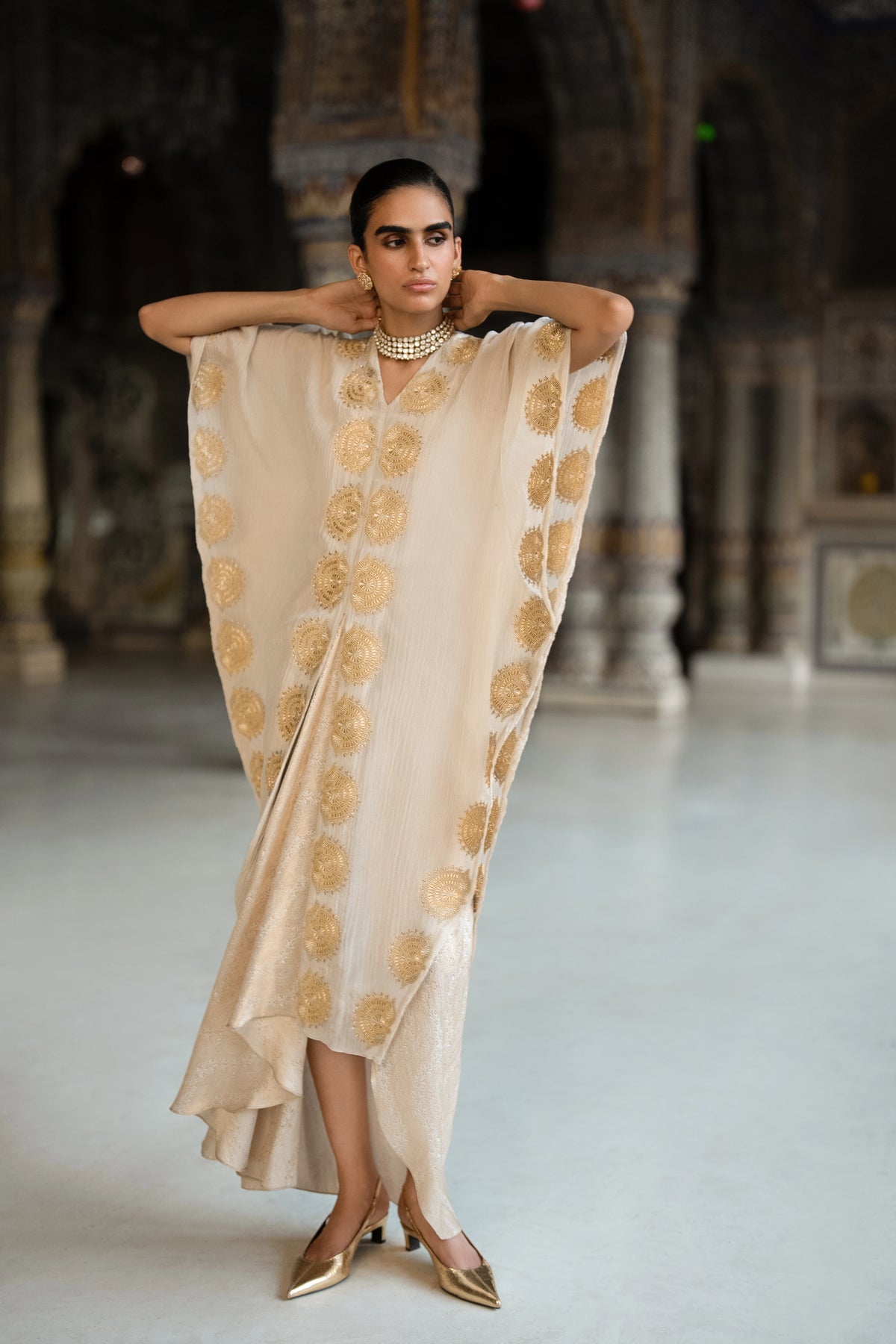 Brocade Draped Skirt