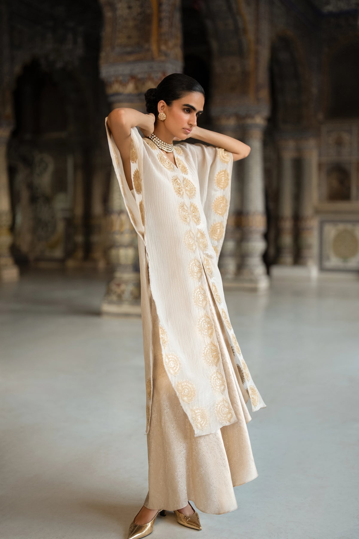 Brocade Draped Skirt