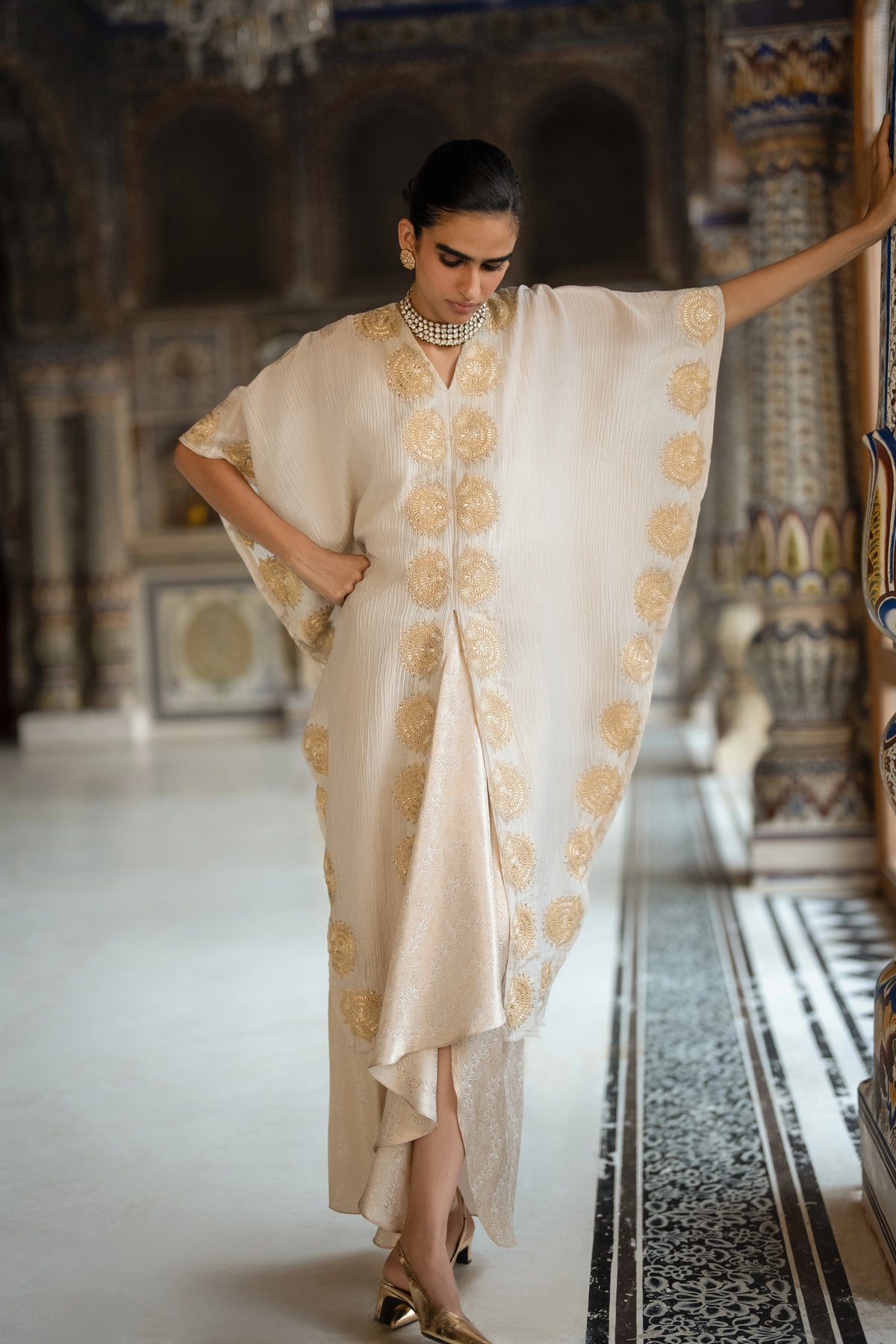 Brocade Draped Skirt