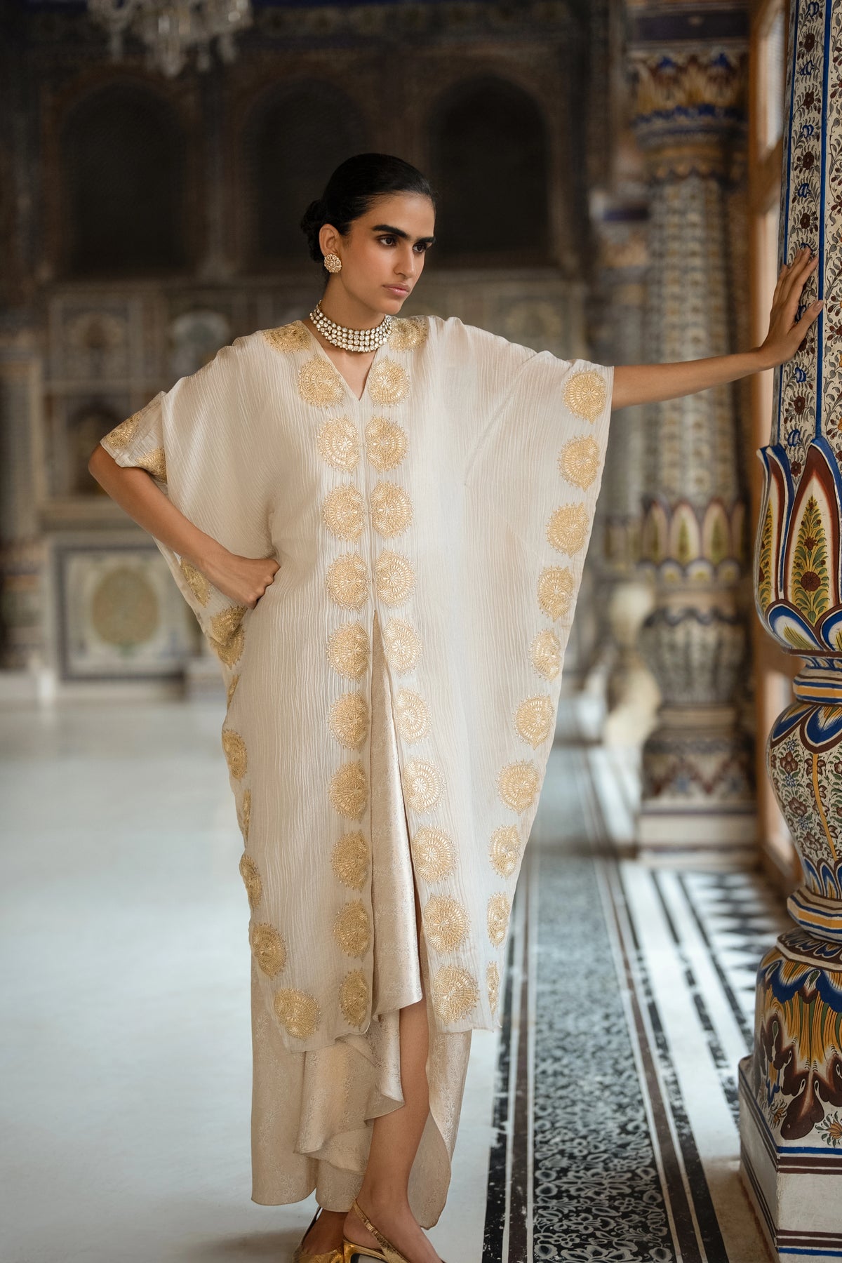 Brocade Draped Skirt