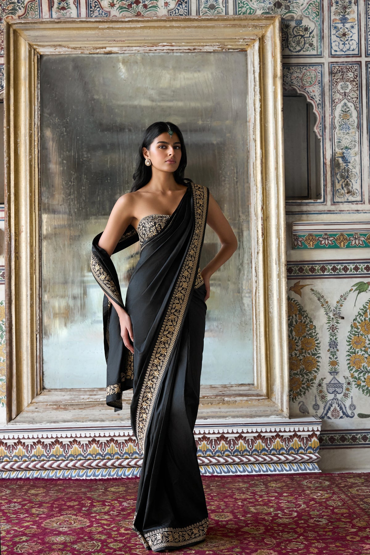 Zari Embroidered Benares Silk Bandeau