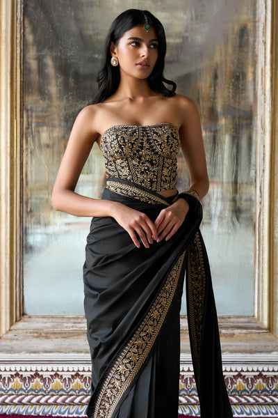 Zari Embroidered Benares Silk Bandeau