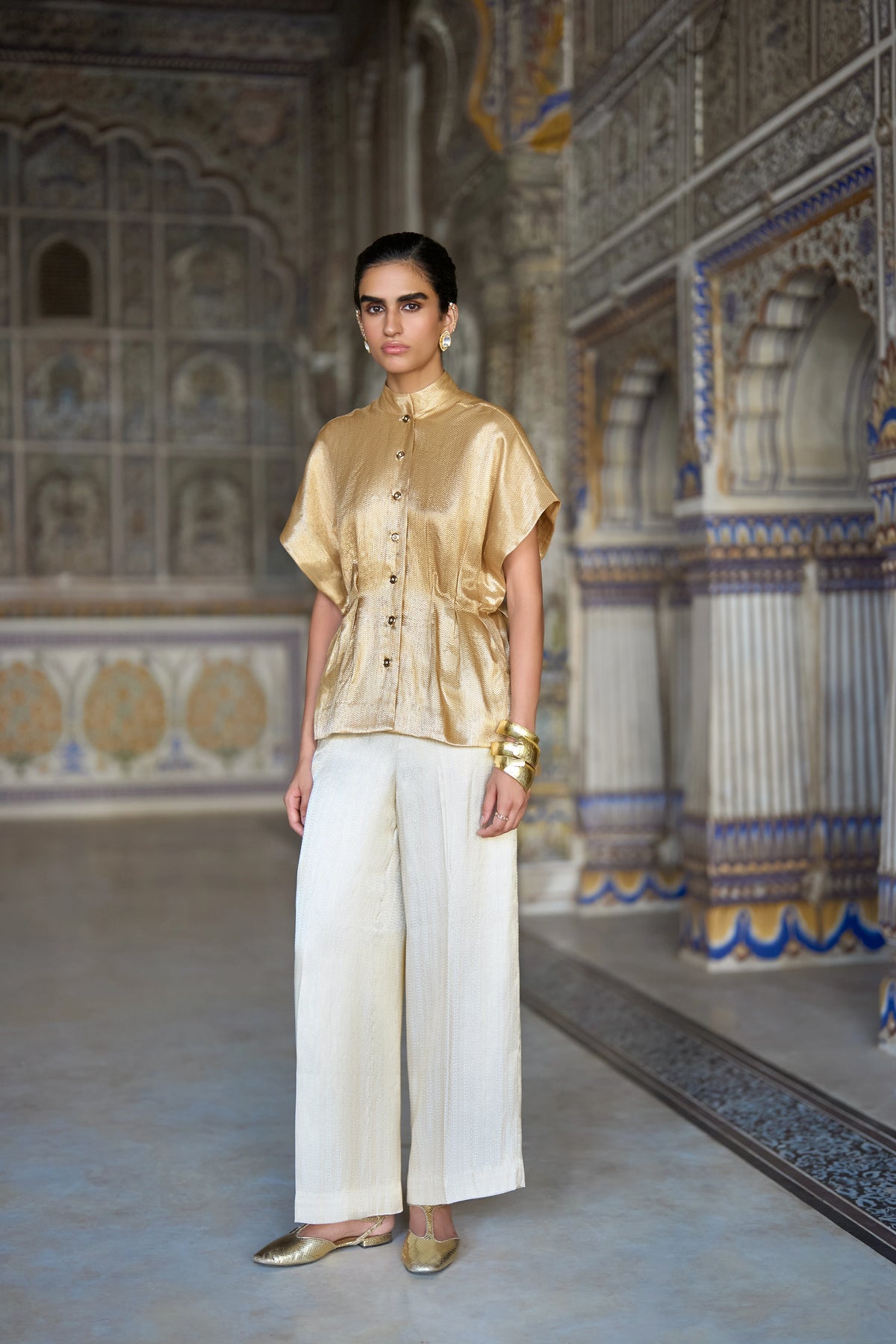 Benares Brocade Straight Pant