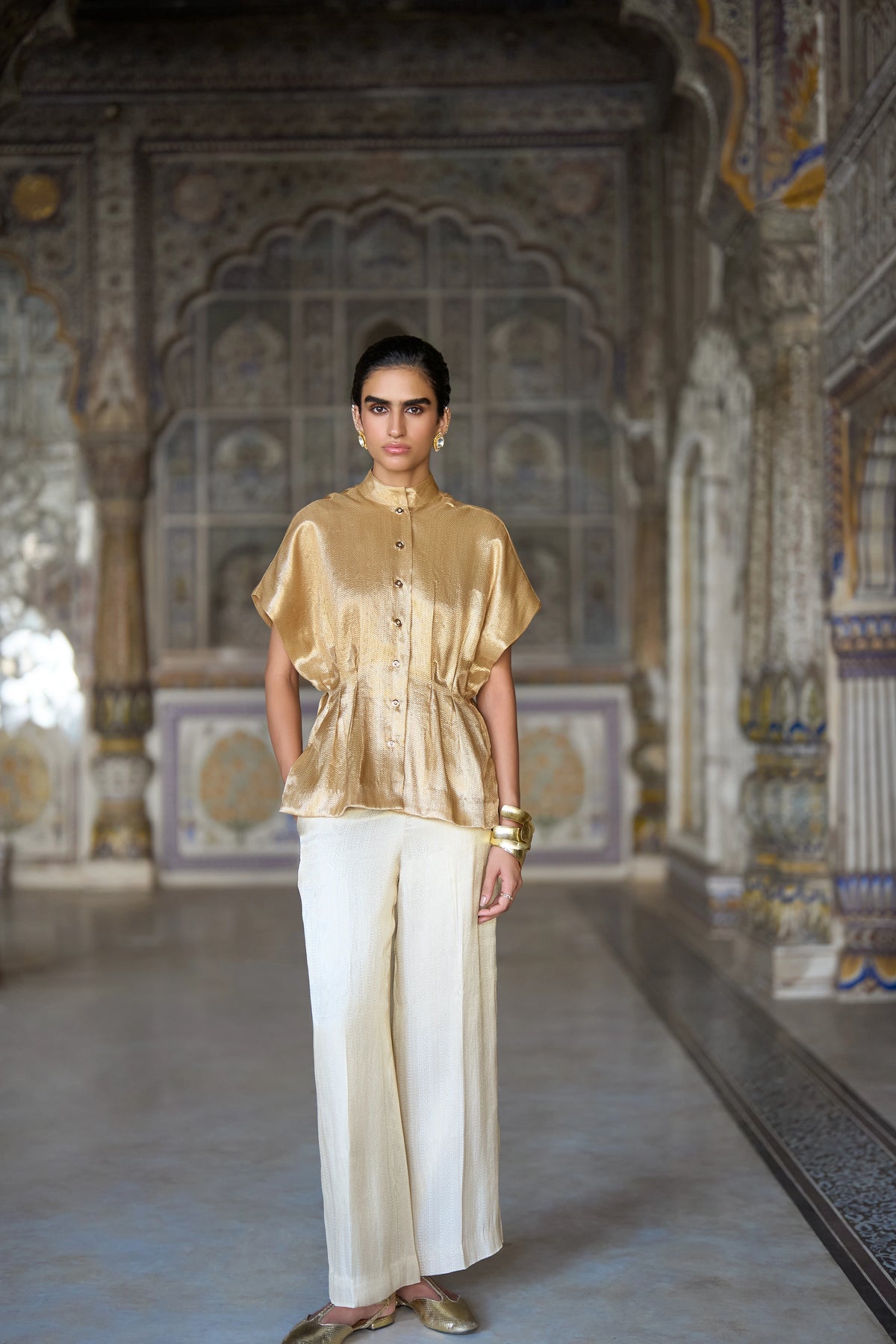 Benares Brocade Straight Pant