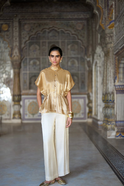 Benares Brocade Straight Pant
