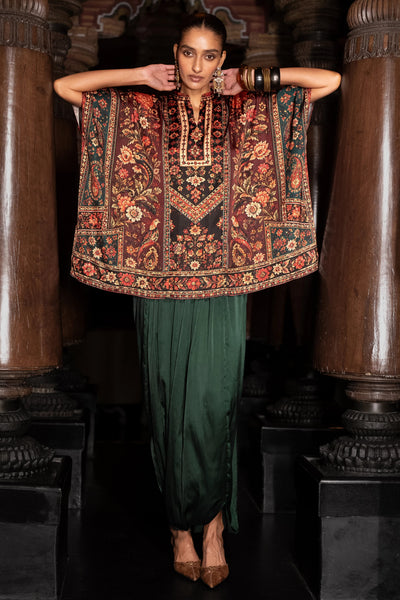 HERITAGE FLORAL KAFTAN TOP