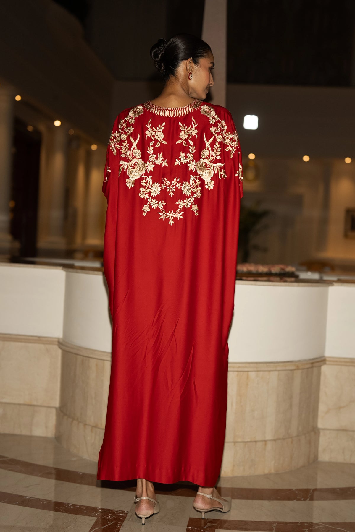 GARA STITCH KAFTAN DRESS