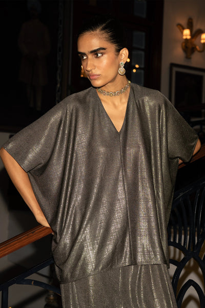 TEXTURED LAM… BOXY TOP
